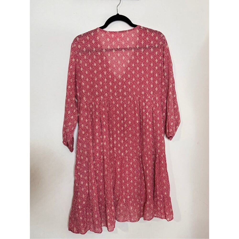 Sundance Scandal Italy Scarlet Pink Cotton Dress Large - Picture 8 of 8